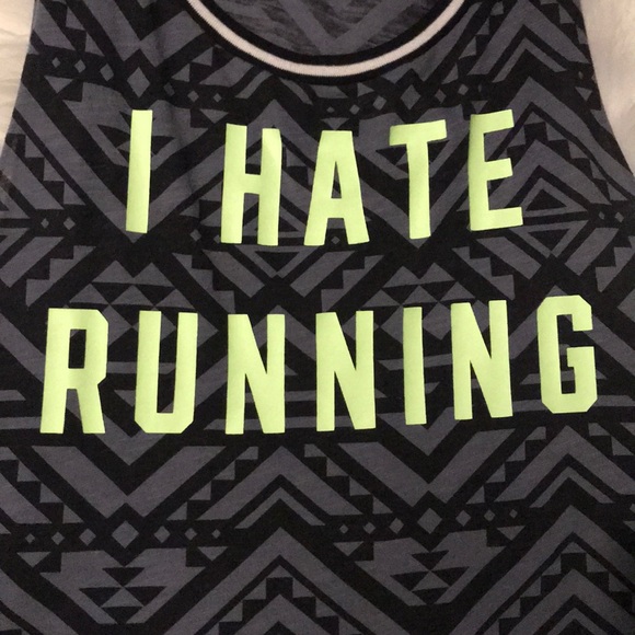 VS Pink ‘I Hate Running’ Tank Top - Picture 2 of 3